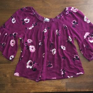 Magenta rose crop top